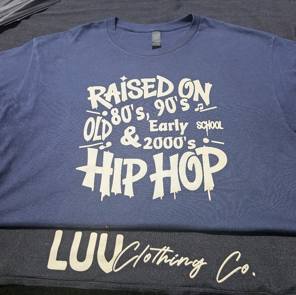 Navy Hip Hop Graphic Tee - Picture 1 of 5